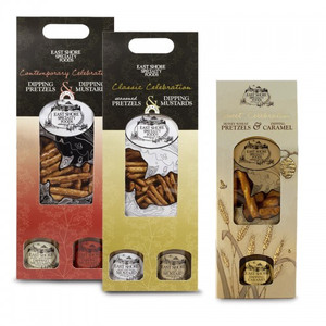 Gift Set Contemporary - Dipping Pretzels & Chipotle & Garlice / Pepper Mustard Sauces Gift Set Contemporary - Dipping Pretzels & Chipotle & Garlice / Pepper Mustard Sauces