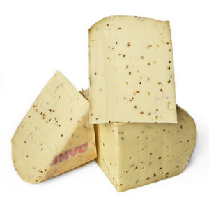 Danbo Cheese with Caraway Seeds - 1 lb. Danbo Cheese with Caraway Seeds - 1 lb.
