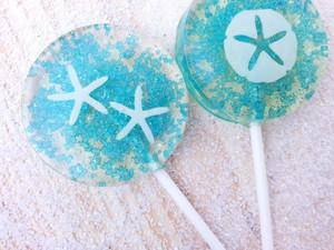 Beach Wedding Sparkle Lollipops - Six Included, many flavors Beach Wedding Sparkle Lollipops - Six Included, many flavors