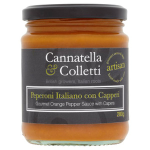 Sweet Orange Pepper Sauce with Capers - Cannatella & Colletti Sweet Orange Pepper Sauce with Capers - Cannatella & Colletti