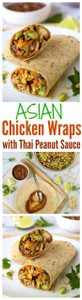 Asian Chicken Wraps with Thai Peanut Sauce Asian Chicken Wraps with Thai Peanut Sauce