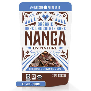 Blueberries Lavender Rose Organic Dark Chocolate Bark / 12 Pack Blueberries Lavender Rose Organic Dark Chocolate Bark / 12 Pack