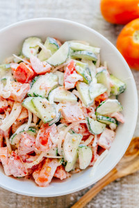 Creamy Cucumber and Tomato Salad Creamy Cucumber and Tomato Salad
