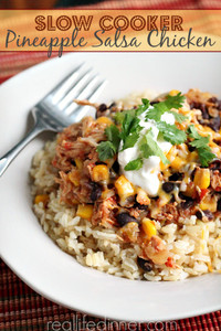 Slow Cooker Pineapple Salsa Chicken w/ Black Beans Slow Cooker Pineapple Salsa Chicken w/ Black Beans