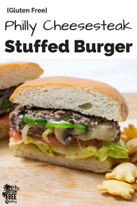 Philly Cheesesteak Stuffed Burger (GF) Philly Cheesesteak Stuffed Burger (GF)