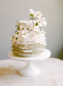 Dogwood Elegance Wedding Cake - custom order Dogwood Elegance Wedding Cake - custom order