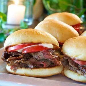 MINI BRISKET SANDWICHES - 45 pieces per tray