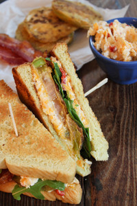 Fried Green Tomato BLTs with Pimento Cheese Fried Green Tomato BLTs with Pimento Cheese