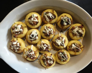 Pulled Pork Cornbread Bites - 40 pieces per tray Pulled Pork Cornbread Bites - 40 pieces per tray