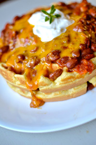 Chili Cheese Cornbread Waffles Chili Cheese Cornbread Waffles