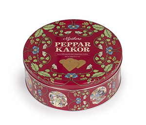 Nyakers Swedish Ginger Cookies Heart-Shaped Gingersnaps Red Gift Tin Nyakers Swedish Ginger Cookies Heart-Shaped Gingersnaps Red Gift Tin