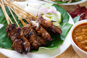 Szechuan Beef Satay - 100 pieces per tray Szechuan Beef Satay - 100 pieces per tray