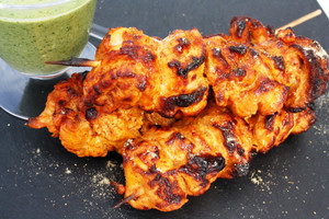 Tandoori Chicken Satays - 100 pieces per tray Tandoori Chicken Satays - 100 pieces per tray
