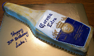 Corona Beer Bottle Cake - price per serving Corona Beer Bottle Cake - price per serving