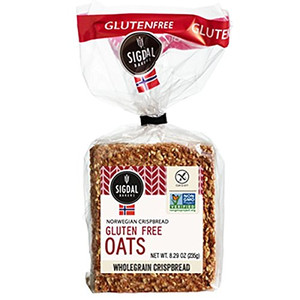 Sigdal Bakeri Gluten Free Oats Wholegrain Crispbread 8.29 oz Bags - Pack of 12 Sigdal Bakeri Gluten Free Oats Wholegrain Crispbread 8.29 oz Bags - Pack of 12