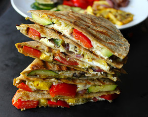 Grilled Vegetable Quesadillas with Goat Cheese and Pesto Grilled Vegetable Quesadillas with Goat Cheese and Pesto