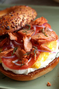 Smoked Salmon Breakfast Bagels Smoked Salmon Breakfast Bagels