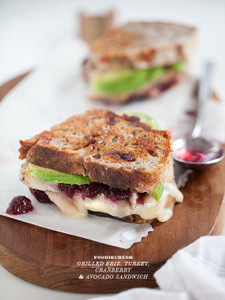 Turkey Cranberry and Grilled Brie Cheese Sandwich Turkey Cranberry and Grilled Brie Cheese Sandwich