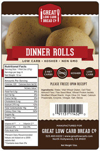 Great Low Carb Dinner Rolls 12oz Bag of 6 Great Low Carb Dinner Rolls 12oz Bag of 6