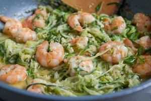 Keto/Low Carb Creamy Shrimp Alfredo with Zucchini Noodles Keto/Low Carb Creamy Shrimp Alfredo with Zucchini Noodles