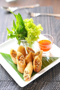 Lemon Grass Chicken Rolls - 100 per tray Lemon Grass Chicken Rolls - 100 per tray