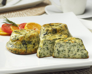 Crustless Quiche: Sautéed Spinach & Swiss - includes 50 Crustless Quiche: Sautéed Spinach & Swiss - includes 50