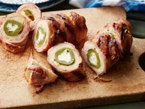Bacon Wrapped Chicken with Jalapeno Cheese - 100 pieces per tray Bacon Wrapped Chicken with Jalapeno Cheese - 100 pieces per tray