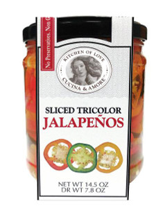 Cucina & Amore Sliced Tricolor Jalapeños - 6 pack Cucina & Amore Sliced Tricolor Jalapeños - 6 pack