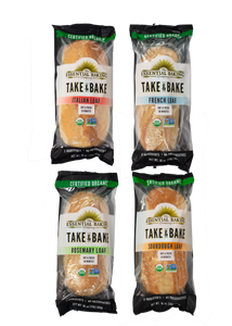 Take & Bake Originals Variety Pack – 4 Sourdough, 4 Italian, 4 Rosemary, and 4 French, 16 loaves Take & Bake Originals Variety Pack – 4 Sourdough, 4 Italian, 4 Rosemary, and 4 French, 16 loaves