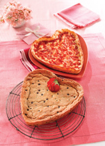 Lou's Heart Shaped Chocolate Chip Cookie & Heart Shaped Pizza Lou's Heart Shaped Chocolate Chip Cookie & Heart Shaped Pizza