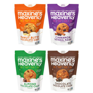 Maxine's Heavenly - Plant Based, Gluten Free, Low Sugar Cookies - Variety Four Pack—7.2 oz (4 Pack)
