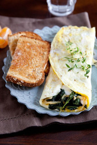 Kale and Ricotta Omelets Kale and Ricotta Omelets