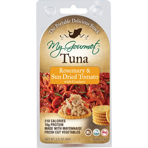 My Gourmet Products, Rosemary & Sun-Dried Tomato Tuna Salad, Select Flaked Light Tuna with Fresh-Cut Veggies & Mayo - 12 Pack My Gourmet Products, Rosemary & Sun-Dried Tomato Tuna Salad, Select Flaked Light Tuna with Fresh-Cut Veggies & Mayo - 12 Pack