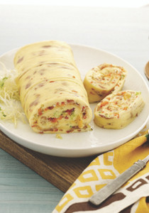Ham & Cheese Omelet Roll with Cheese Sauce Ham & Cheese Omelet Roll with Cheese Sauce