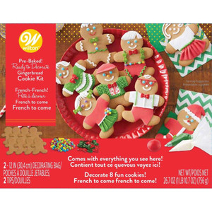 Gingerbread Boy Girl People Pre-Baked 8 Pc Decorating Kit Wilton Gingerbread Boy Girl People Pre-Baked 8 Pc Decorating Kit Wilton