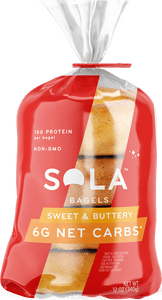 SOLA Low Carb Bagels - Sweet & Buttery SOLA Low Carb Bagels - Sweet & Buttery