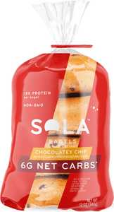SOLA Low Carb Bagels - Chocolatey Chip SOLA Low Carb Bagels - Chocolatey Chip