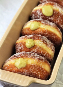 Italian Bomboloni Pistachio - Italian Doughnuts - 1 dozen Italian Bomboloni Pistachio - Italian Doughnuts - 1 dozen