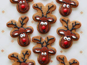 Reindeer Gingerbread Cookies - 1 Dozen Reindeer Gingerbread Cookies - 1 Dozen