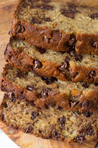 Chocolate Chip Banana Bread w/ or wo Walnuts -2 Loaves Chocolate Chip Banana Bread w/ or wo Walnuts -2 Loaves