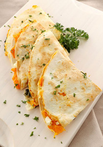 Caramelized Peach and Brie Quesadilla with Honey Caramelized Peach and Brie Quesadilla with Honey