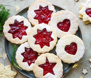 Linzer Cookies - Gluten Free, Vegan - 1 Dozen Linzer Cookies - Gluten Free, Vegan - 1 Dozen