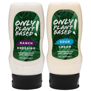 Only Plant Based Sour Cream and Ranch Dressing Variety Pack, Shelf Stable, Vegan, Squeeze Bottles Only Plant Based Sour Cream and Ranch Dressing Variety Pack, Shelf Stable, Vegan, Squeeze Bottles