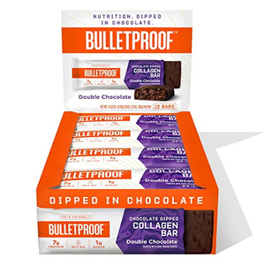 Collagen Double Chocolate Fudge Chocolate Dipped Protein Bars - includes 12 Collagen Double Chocolate Fudge Chocolate Dipped Protein Bars - includes 12