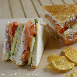 Smoked Salmon Club Sandwich Smoked Salmon Club Sandwich
