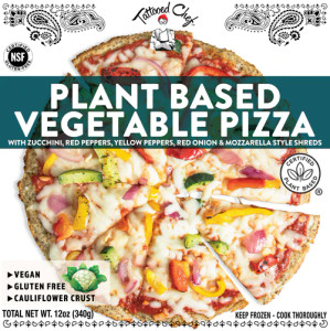 Tattooed Chef Plant Based Vegetable Vegan Pizza - 12 oz - 10/Case Tattooed Chef Plant Based Vegetable Vegan Pizza - 12 oz - 10/Case
