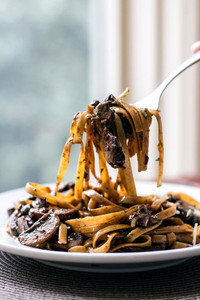 Balsamic Mushroom Fettuccine Pasta Balsamic Mushroom Fettuccine Pasta