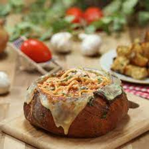 Spaghetti Soup with Boule Bread Bowls - includes 4 Spaghetti Soup with Boule Bread Bowls - includes 4