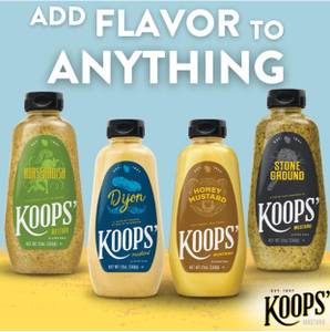 Koops' Best Sellers Mustard Variety Pack – Horseradish, Dijon, Honey Mustard, & Stone Ground Koops' Best Sellers Mustard Variety Pack – Horseradish, Dijon, Honey Mustard, & Stone Ground