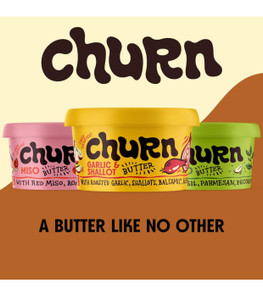 Churn Flavored Butter Grill Pack Churned with Organic Grass Fed Butter - Non-GMO- Pack of 3 Churn Flavored Butter Grill Pack Churned with Organic Grass Fed Butter - Non-GMO- Pack of 3